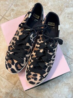 kate spade x Keds Leopard-Print Triple Kick Low-Top Sneakers Calf Hair